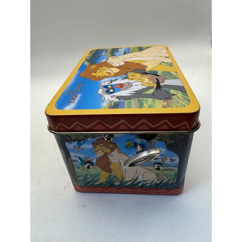 Disney‎ The Lion King Metal Tin box Simba Mufasa Scar Collectible music box
